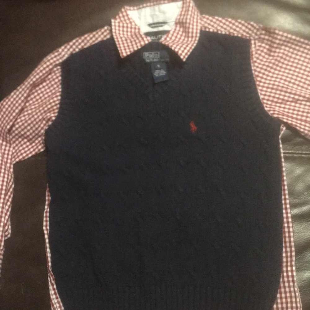 Ralph Lauren Sweater Vest Nautica Button Down